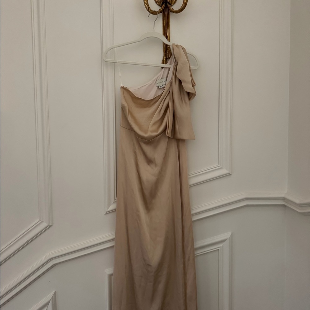 Sachin + Babi One-Shoulder Tan Dress